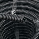 Фотография Труба гофрированная негорючая безгалогеновая FRHF с протяжкой d20 мм (100 м) черная EKF-Plast, артикул FRHF-20