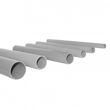 Труба гладкая ПВХ жесткая d32 мм (3 м) (72 м/уп) серая EKF-Plast