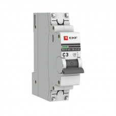 Автоматический выключатель 1P  3А (C) 4,5kA ВА 47-63 EKF PROxima