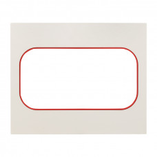 Стокгольм Рамка для розетки 2-местная белая с  линией цвета красный  EKF PROxima
