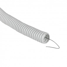 Труба гофрированная ПВХ с протяжкой d20 мм (100 м) белая EKF-Plast