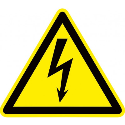 Фотография Знак пластик Опасность поражения электрическим током (Молния) W08 (150х150мм.) EKF PROxima, артикул pn-1-02