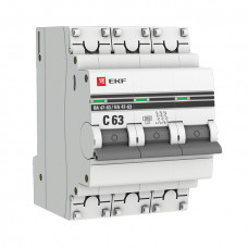 Автоматический выключатель 3P 63А (C) 6кА ВА 47-63 EKF PROxima
