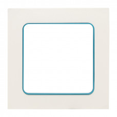 Стокгольм Рамка 1-местная белая с линией цвета синий EKF PROxima
