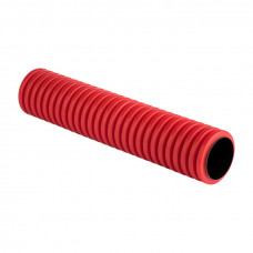 Труба гофрированная двустенная ПНД/ПНД жесткая d200 мм (6 м) (12 м/уп) красная EKF-Plast